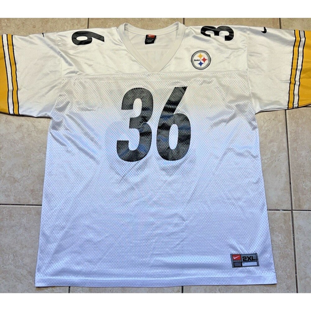 Vintage Jerome Bettis Jersey Mens XXL White Pittsburgh Steelers Nike Team Shirt - Picture 1 of 7